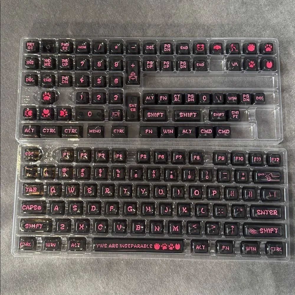 Coolkiller Animal World Theme Clear Keycap Set 142 Key Caps for Keyboards NEW